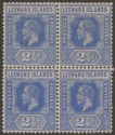Leeward Islands 1913 KGV 2½d Blue Block of Four Mint SG50