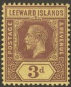 Click for more photos and details Leeward Islands 1914 KGV 3d Purple on Lemon Mint SG51b