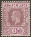 Leeward Islands 1913 KGV 6d Lilac and Mauve Mint SG53