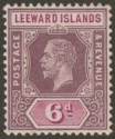 Click for more photos and details Leeward Islands 1913 KGV 6d Dull and Bright Purple Mint SG53