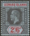 Leeward Islands 1913 KGV 2sh6d Grey-Black and Red on Blue Mint SG56