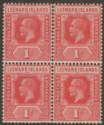 Click for more photos and details Leeward Islands 1929 KGV 1d Carmine-Red Block of Four Mint SG60