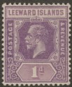 Click for more photos and details Leeward Islands 1922 KGV 1d Dull Violet and Lilac Mint SG62
