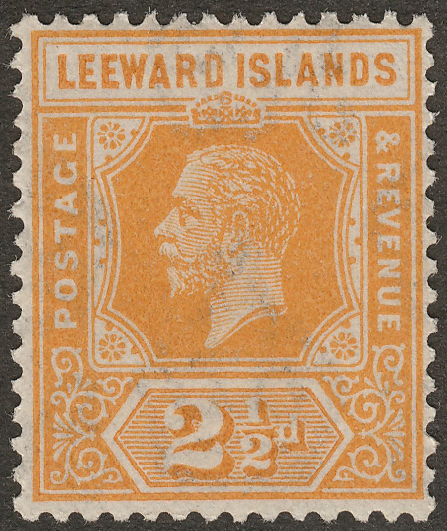 Leeward Islands 1923 KGV 2½d Orange-Yellow Mint SG66