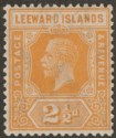 Click for more photos and details Leeward Islands 1923 KGV 2½d Orange-Yellow Mint SG66