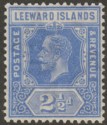 Click for more photos and details Leeward Islands 1931 KGV 2½d Bright Blue Die I Mint SG85