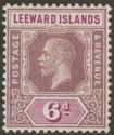 Click for more photos and details Leeward Islands 1923 KGV 6d Dull and Bright Purple Mint SG72