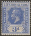 Leeward Islands 1923 KGV 3d Light Ultramarine Mint SG68