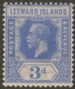 Click for more photos and details Leeward Islands 1923 KGV 3d Light Ultramarine Mint SG68