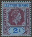 Leeward Islands 1938 KGVI 2sh Deep Purple and Blue on Blue Chalky Mint SG111