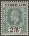 Click for more photos and details Leeward Islands 1902 KEVII 2sh6d Green and Black Mint SG27