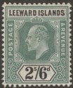 Leeward Islands 1902 KEVII 2sh6d Green and Black Mint SG27