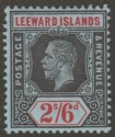Click for more photos and details Leeward Islands 1913 KGV 2sh6d Black and Red on Blue Mint SG56