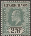 Leeward Islands 1902 KEVII 2sh6d Green and Black Mint SG27
