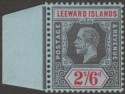 Click for more photos and details Leeward Islands 1913 KGV 2sh6d Grey-Black and Red on Blue Mint SG56