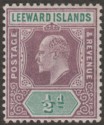 Click for more photos and details Leeward Islands 1906 KEVII ½d Dull Purple and Green on Ordinary Paper Mint SG29
