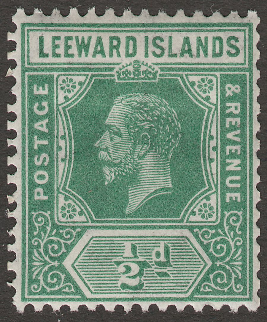 Leeward Islands 1931 KGV ½d Blue-Green Die I Mint SG82