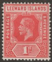 Click for more photos and details Leeward Islands 1931 KGV 1d Bright Scarlet Die I Mint SG83