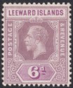 Click for more photos and details Leeward Islands 1913 KGV 6d Lilac and Mauve with Dented Tablet Mint SG53