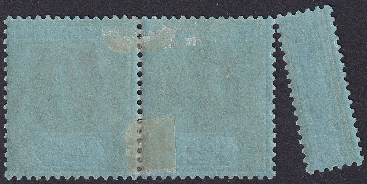 Leeward Islands 1922 KGV 2sh Purple and Blue on Blue Pair Mint SG74 cat £50