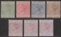 Click for more photos and details St Lucia 1883-87 Queen Victoria Die I Selection to 6d Mint
