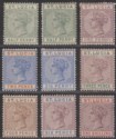 Click for more photos and details St Lucia 1891-98 Queen Victoria Die II Set to 1sh Mint