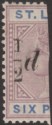 Click for more photos and details St Lucia 1891 QV ½d Surcharge on Half 6d Mauve and Blue Mint SG54 cat £35