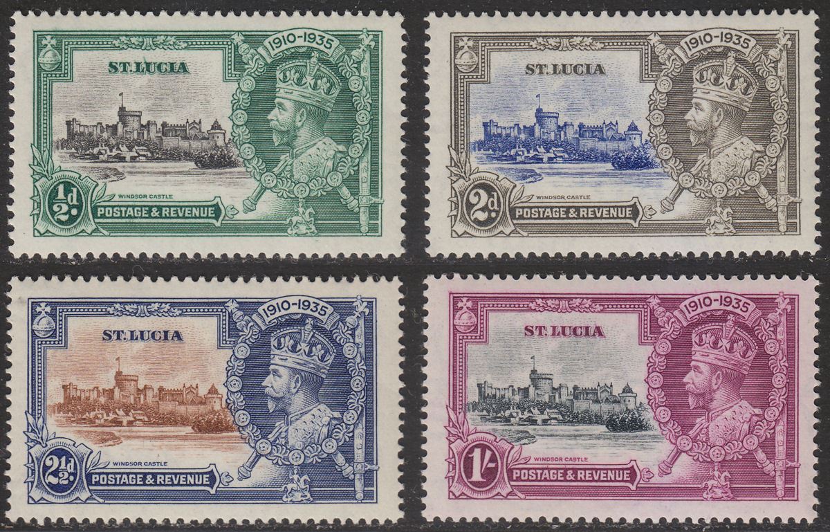 St Lucia 1935 KGV Silver Jubilee Set Mint SG109-112 cat £21