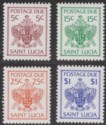 Click for more photos and details St Lucia 1981 Postage Due Set UM Mint MNH SG D13-D16
