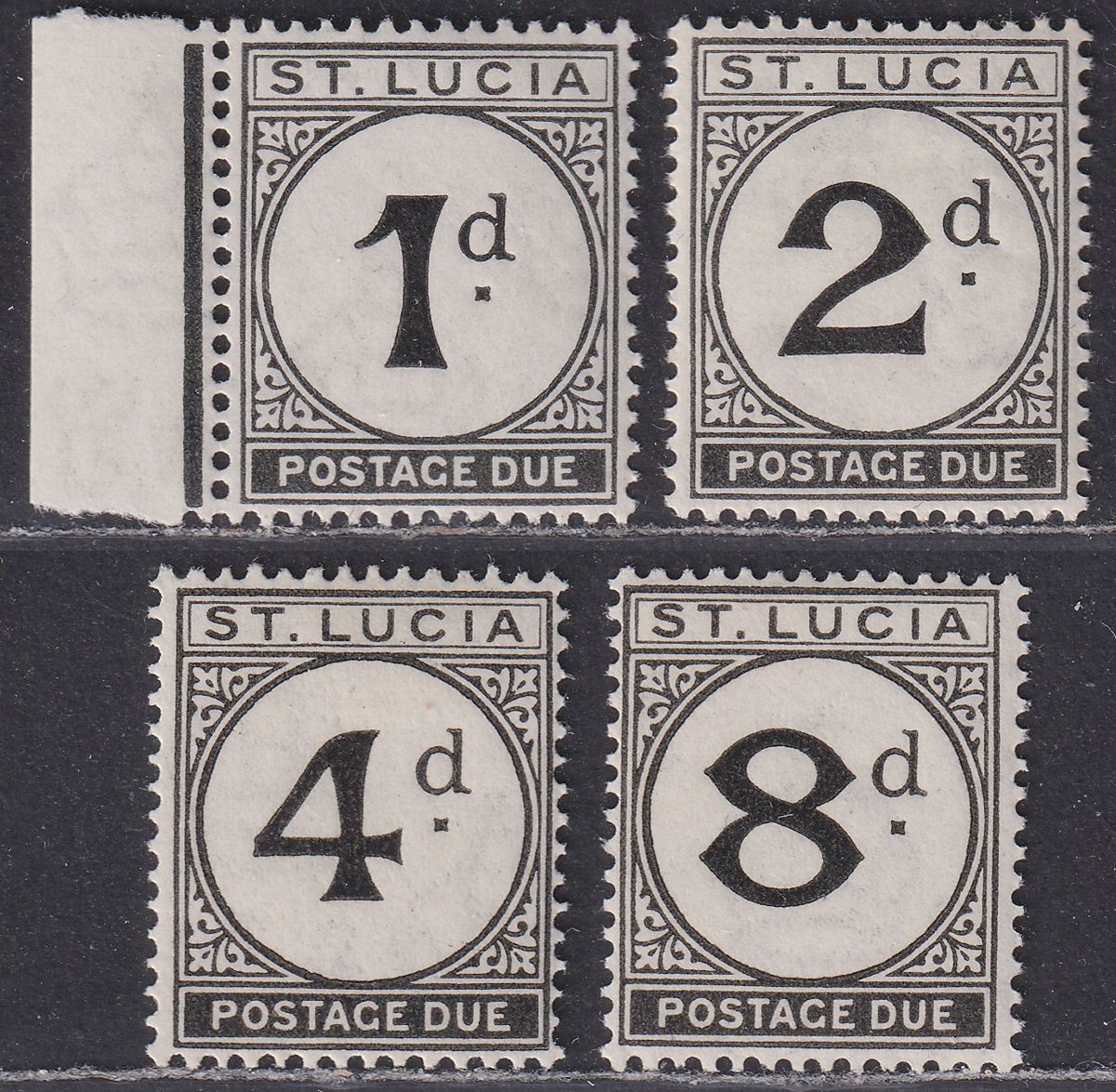 St Lucia 1933-47 KGV Postage Due Set Mint SG D3-D6 cat £50
