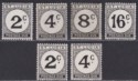 Click for more photos and details St Lucia 1949-65 KGVI Postage Due Selection to 16c Mint