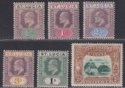 Click for more photos and details St Lucia 1902 KEVII wmk Crown CA Set Mint SG58-62 + Discovery 2d cat £88 faults