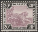 Click for more photos and details Federated Malay States 1905 Tiger 20c Mauve and Black Chalky Mint SG45a