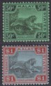 Federated Malay States 1931 Tiger 50c, $1  Mint SG75 SG77 cat £29