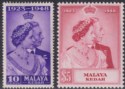 Malaya Kedah 1948 KGV Royal Silver Wedding 10c, $5 Mint SG70-71 cat £30