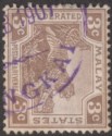 Federated Malay States 1907 KEVII Tiger 3c Brown Used with SUNGKAI Postmark