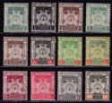 Malaya Kelantan 1921 KGV Arms Part Set to 50c Mostly Mint