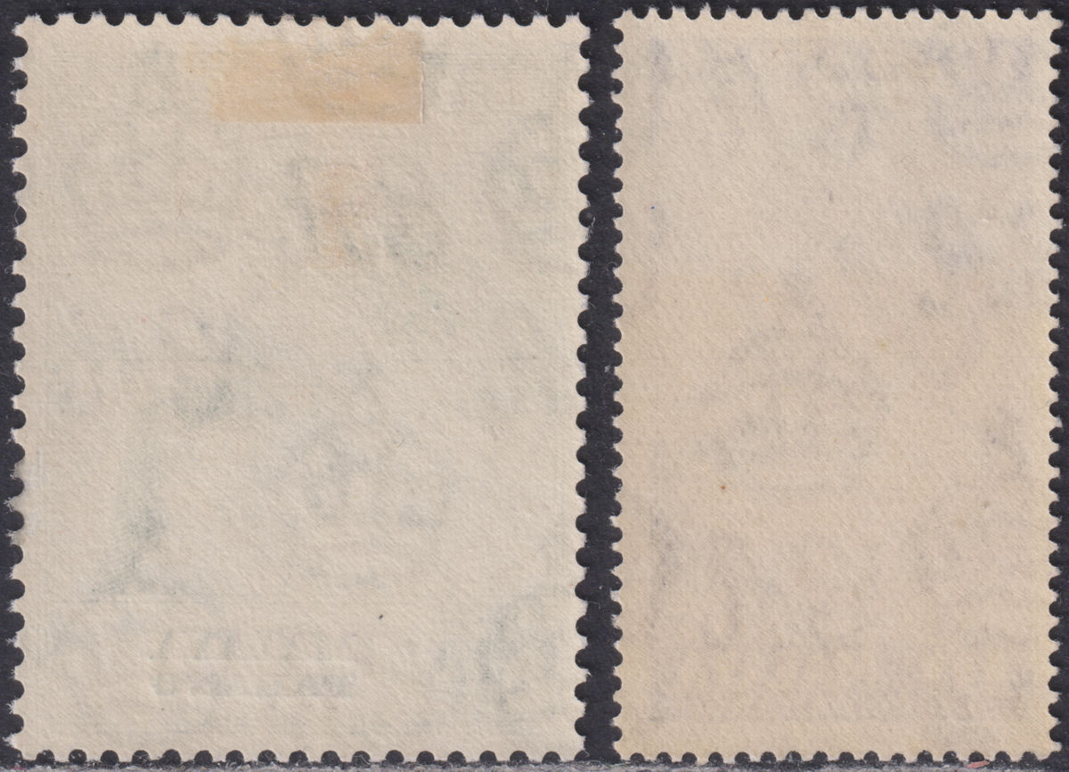 Malaya Pahang 1948 KGVI Royal Silver Wedding 10c, $5 Mint SG47-48 cat £28