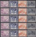 Malaya 1949 KGVI 75th Anniv UPU Sets Mint - Penang, Perak, Trengannu etc