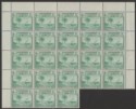 Maldive Islands 1950 KGVI Palm Tree + Dhow 5l Block of 23 Mint SG23 cat £500