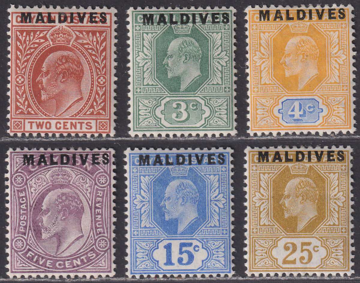 Maldive Islands 1906 King Edward II Overprint Set Mint SG1-6 cat £325