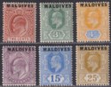 Maldive Islands 1906 King Edward II Overprint Set Mint SG1-6 cat £325
