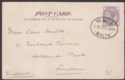 Click for more photos and details GB Used Malta 1901 QV 1d Lilac Used on P&O SS Valetta Picture Postcard to London