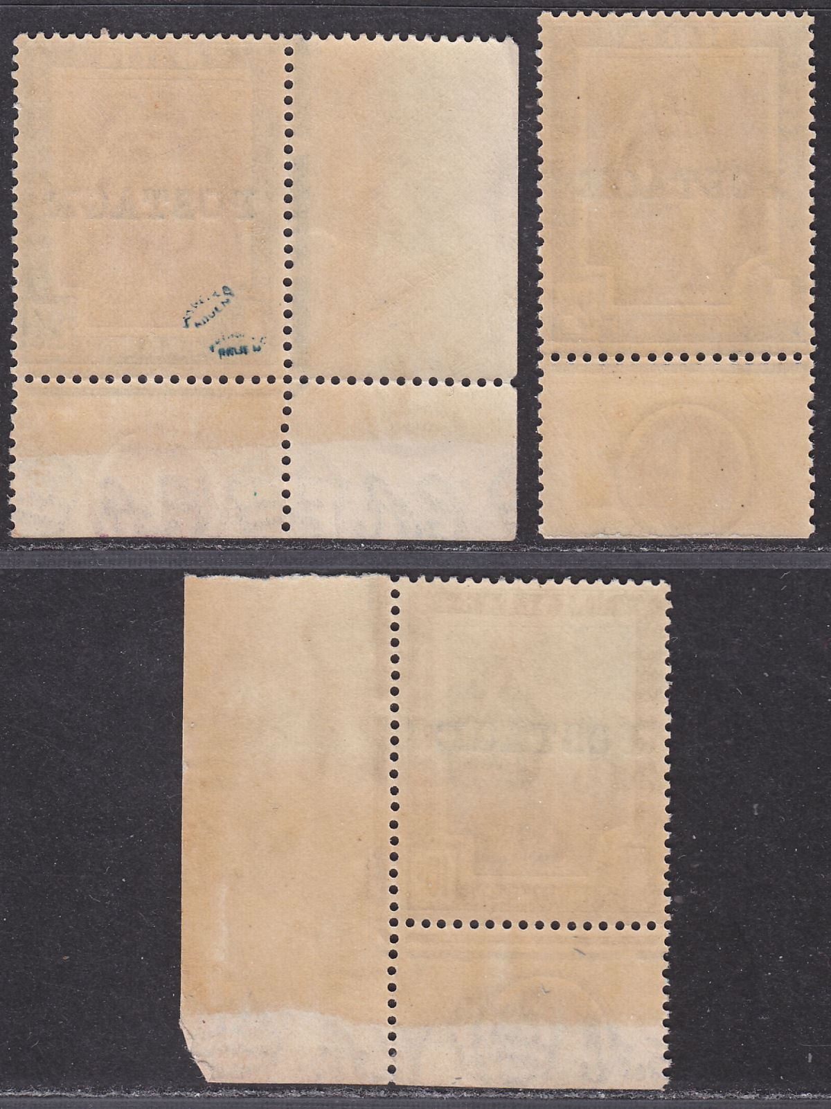 Malta 1926 KGV Figure Postage Overprint Plate 1 2sh, 2sh6d, 10sh Mint cat £80