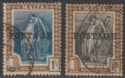 Click for more photos and details Malta 1926 KGV Figure Postage Overprint 1sh, 10sh Used with toning + small tear
