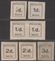 Click for more photos and details Malta 1925 KGV Postage Due Imperf Set to 3d Mint SG D1-D6 cat £35