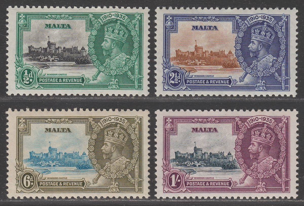 Malta 1935 KGV Silver Jubilee Set Mint SG210-213 cat £26