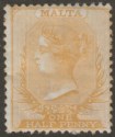 Click for more photos and details Malta 1863 Queen Victoria ½d Yellow-Buff? p14 Mint cat min £85