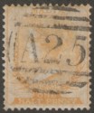 Click for more photos and details Malta 1863 Queen Victoria ½d Pale Orange? p14 Used with A25 Postmark