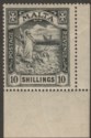 Click for more photos and details Malta 1922 KGV Shipwreck 10sh Black Corner Marginal Mint SG104 cat £350